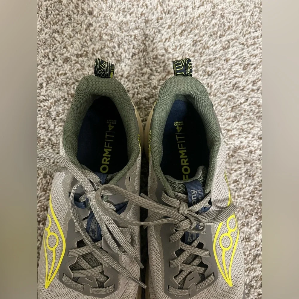 Saucony Peregrine 15 Trail Running Shoes in Ridge/Olivine Men’s Size 13